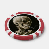 Skull mit brennender Zigarette von Vincent van Gog Pokerchips (Einzeln)