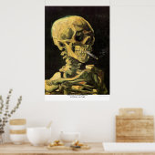 Skull mit brennender Zigarette von Vincent van Gog Poster (Küche)