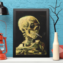 Skull mit brennender Zigarette von Vincent van Gog Poster