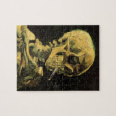 Skull mit brennender Zigarette von Vincent van Gog Puzzle (Horizontal)
