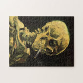 Skull mit brennender Zigarette von Vincent van Gog Puzzle (Horizontal)