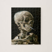 Skull mit brennender Zigarette von Vincent van Gog Puzzle (Vertikal)