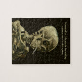 Skull mit brennender Zigarette von Vincent van Gog Puzzle (Horizontal)