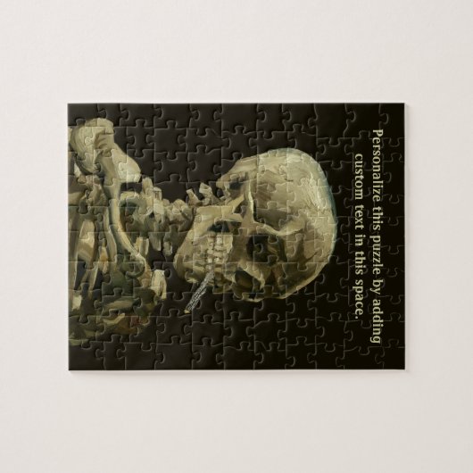 Skull mit brennender Zigarette von Vincent van Gog Puzzle (Horizontal)