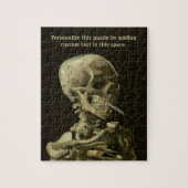 Skull mit brennender Zigarette von Vincent van Gog Puzzle (Vertikal)