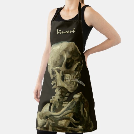 Skull mit brennender Zigarette von Vincent van Gog Schürze (InSitu)