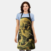 Skull mit brennender Zigarette von Vincent van Gog Schürze (Getragen)