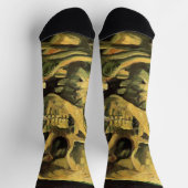 Skull mit brennender Zigarette von Vincent van Gog Socken (Oben)
