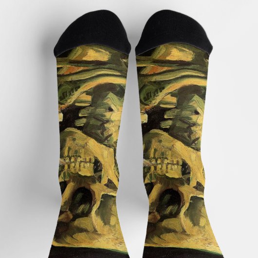 Skull mit brennender Zigarette von Vincent van Gog Socken (Oben)