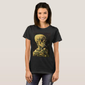 Skull mit brennender Zigarette von Vincent van Gog T-Shirt (Vorne ganz)