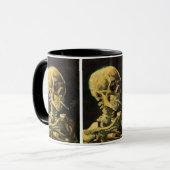 Skull mit brennender Zigarette von Vincent van Gog Tasse (Vorderseite Links)