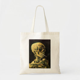 Skull mit brennender Zigarette von Vincent van Gog Tragetasche