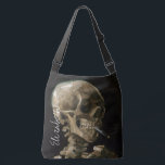 Skull mit Burning Cigarette Van Gogh Goth Artwork Tragetaschen Mit Langen Trägern<br><div class="desc">Vincent van Gogh (Niederländisch, 1853 - 1890) Schädel eines Skeletts mit brennender Zigarette, 1885-86, Öl auf Leinwand Ungerahmt: 32 cm × 24, 5 cm (13 in × 9, 6 in) Früharbeit von Vincent van Gogh. Dieses kleine Gemälde ist Teil der ständigen Sammlung des Van Gogh Museums in Amsterdam. Es wurde...</div>