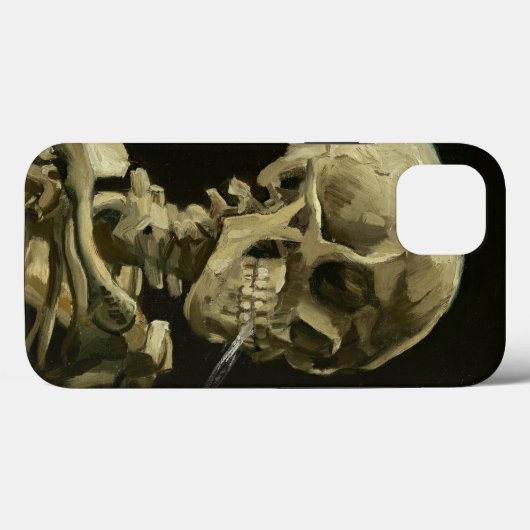 Skull mit Cigarette Van Gogh Case-Mate iPhone Hülle (Rückseite (Horizontal))