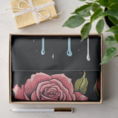 Skull mit Drilling-Rose 2 Decoupage Paper Seidenpapier (Geschenk)