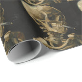 Skull mit einer brennenden Zigarette von Van Gogh Geschenkpapier (Rolleneckpunkt)