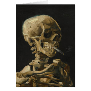 Skull mit einer brennenden Zigarette von Vincent V