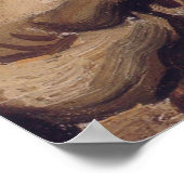 Skull mit einer brennenden Zigarettenleinwand Poster (Ecke)