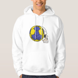 Skull mit Handball Sport Hoodie