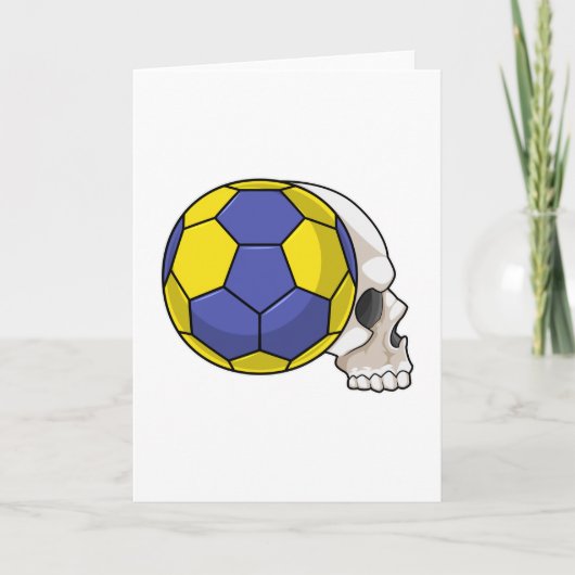 Skull mit Handball Sport Karte (Vorderseite)