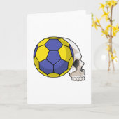 Skull mit Handball Sport Karte (Gelbe Blume)