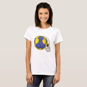 Skull mit Handball Sport T-Shirt (Vorne ganz)