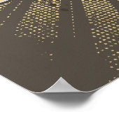 Skull mit Hut und Flügel auf Rochen Gedicht Poster (Ecke)