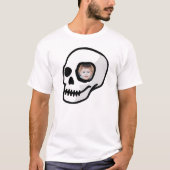 Skull mit Ihrem eigenen Foto kreepischen Spaß T-Shirt (Vorderseite)