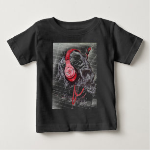 Skull mit Kopfhörer-Design Baby T-shirt