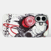 Skull mit Kopfhörer-Design Case-Mate iPhone Hülle (Rückseite (Horizontal))