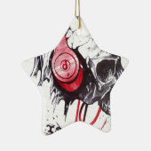 Skull mit Kopfhörer-Design Keramikornament (Rechts)