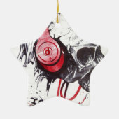 Skull mit Kopfhörer-Design Keramikornament (Vorne)