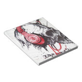 Skull mit Kopfhörer-Design Notizblock (angewinkelt)