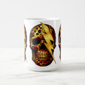 Skull mit Leopard Print & Gold Spark Kaffeetasse (Mittel)