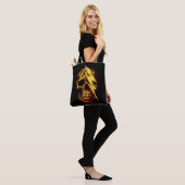 Skull mit Leopard Print & Gold Spark Tasche (Am Model)