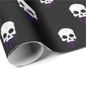 Skull mit Lila Tropfen Packpapier (Rolleneckpunkt)