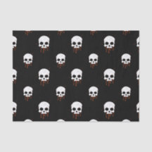 Skull mit Orange Tropfen Gewebepapier