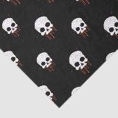 Skull mit Orange Tropfen Gewebepapier Seidenpapier (Ausschnitt)