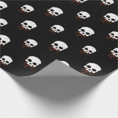 Skull mit Orange Tropfens Packpapier (Ecke)