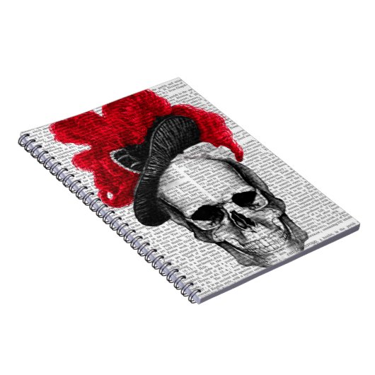 Skull mit Red Hat Notizblock (Rechte Seite)