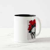 Skull mit Red Hat Zweifarbige Tasse (VorderseiteRechts)