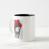 Skull mit Red Hat Zweifarbige Tasse (Vorderseite Links)