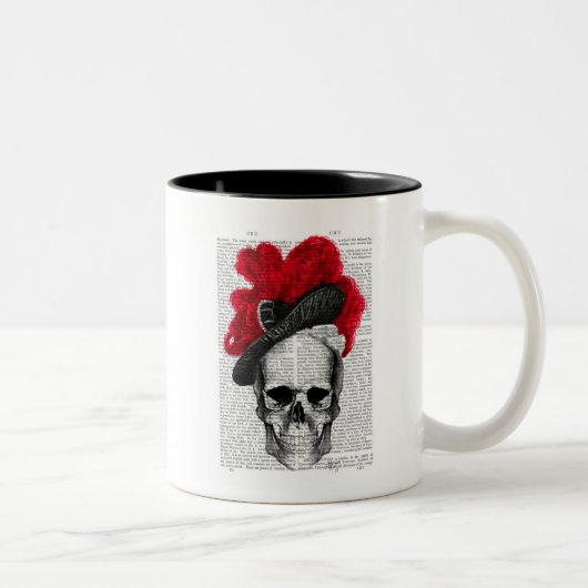 Skull mit Red Hat Zweifarbige Tasse (Rechts)