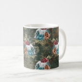 Skull mit Rose Blume Kaffeetasse (VorderseiteRechts)