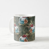 Skull mit Rose Blume Kaffeetasse (Vorderseite Links)