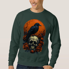 Skull mit Rose & Crow Gothic T - Shirt