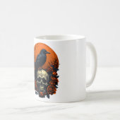 Skull mit Rose & Crow Gothic-Tasse Kaffeetasse (VorderseiteRechts)