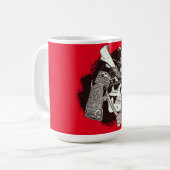 Skull mit Samurai Helmet Kaffeetasse (Vorderseite Links)
