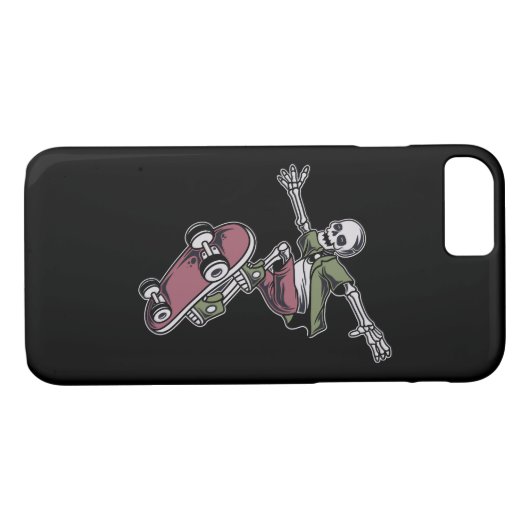 Skull mit Skateboardbild Case-Mate iPhone Hülle (Rückseite (Horizontal))