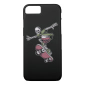 Skull mit Skateboardbild Case-Mate iPhone Hülle (Rückseite)